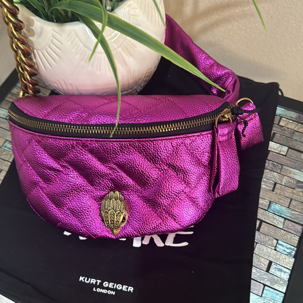 - Kurt Geiger Small Kensington Soft Quilted Leather Belt Bag - Picture 5 of 17